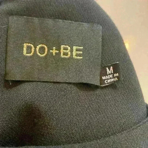 Do+Be Sleeveless Black Dress Scoop Neck. Large Waist Tie. Size M. LBD Career - Picture 7 of 7